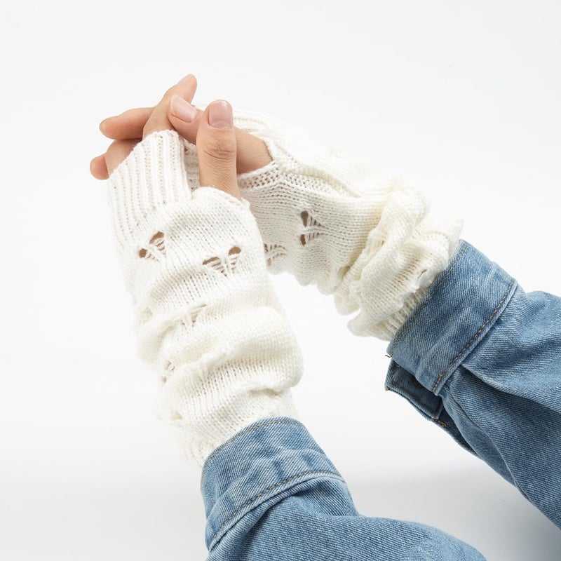 BXCNCKD Grunge Glove Accessories Fairy grunge clothes Crochet aesthetic arm warmer Goblincore accessories - Image 5